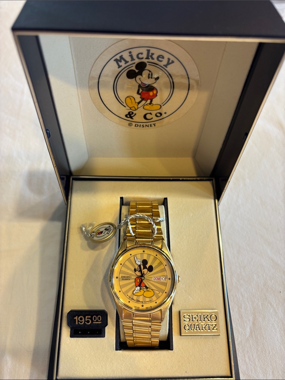 Seiko Gold-tone Mickey Mouse Bracelet Watch